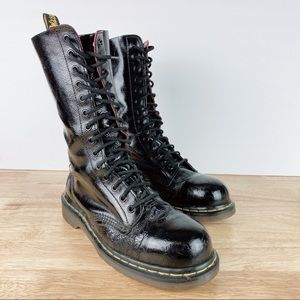 Dr. Martens AirWair Tall Black Crinkle Boots